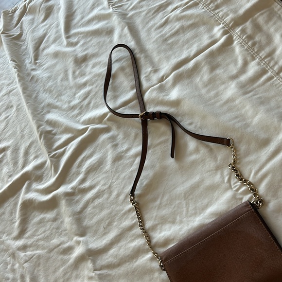 Michael Kors Jet Set Travel Large Phone Cross-Body Bag Color- brown - Picture 3 of 4